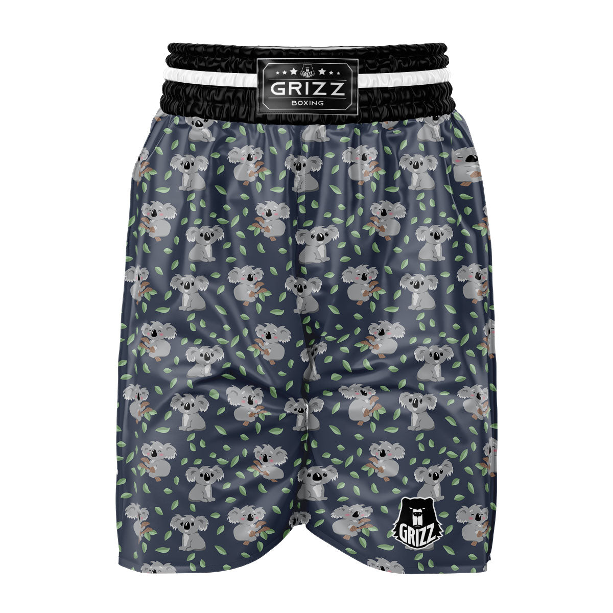Koala Grey Print Pattern Boxing Shorts-grizzshop