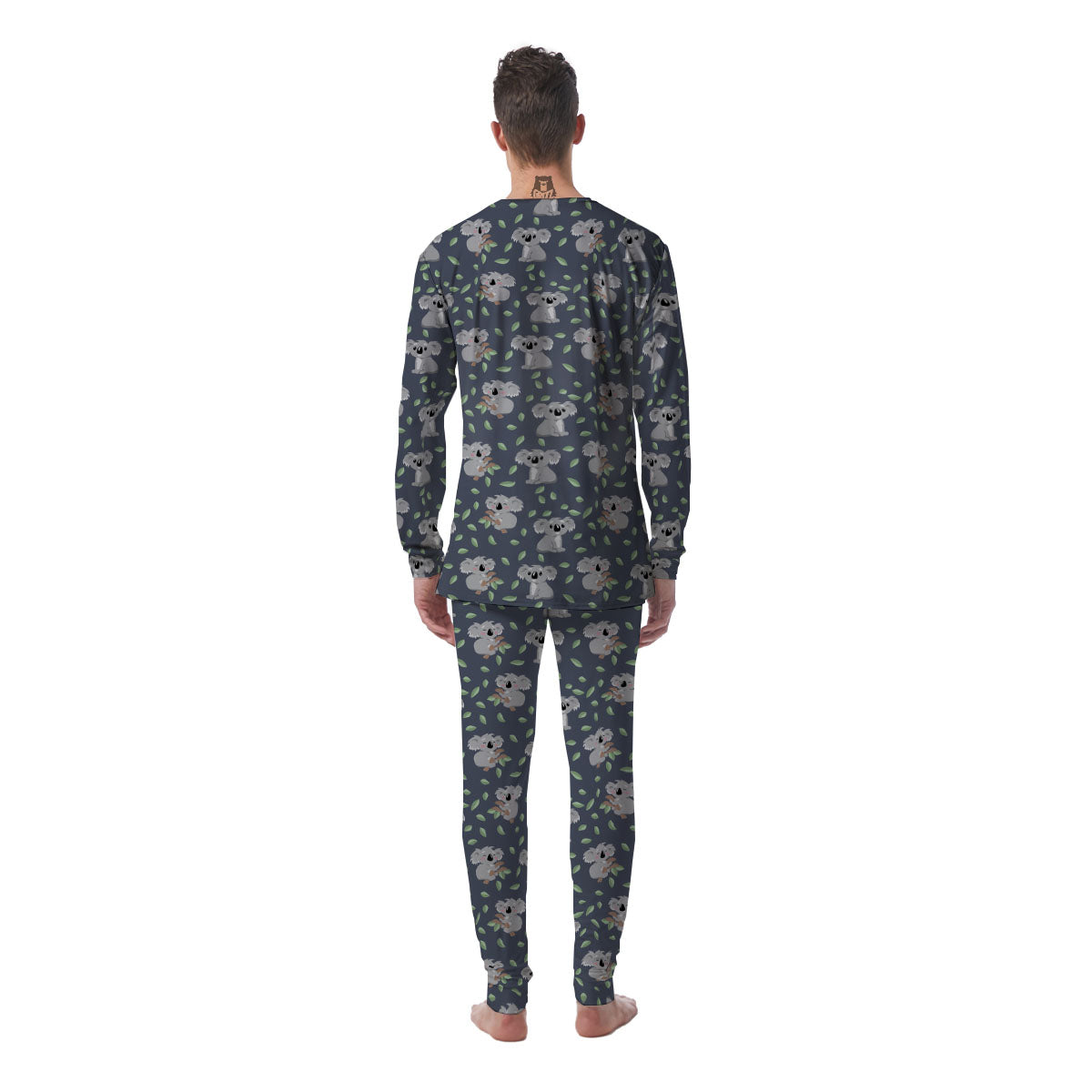 Koala Grey Print Pattern Men's Pajamas-grizzshop