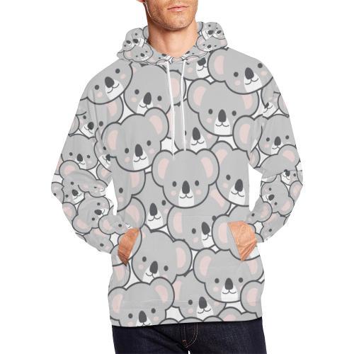 Koala Pattern Print Men Pullover Hoodie-grizzshop