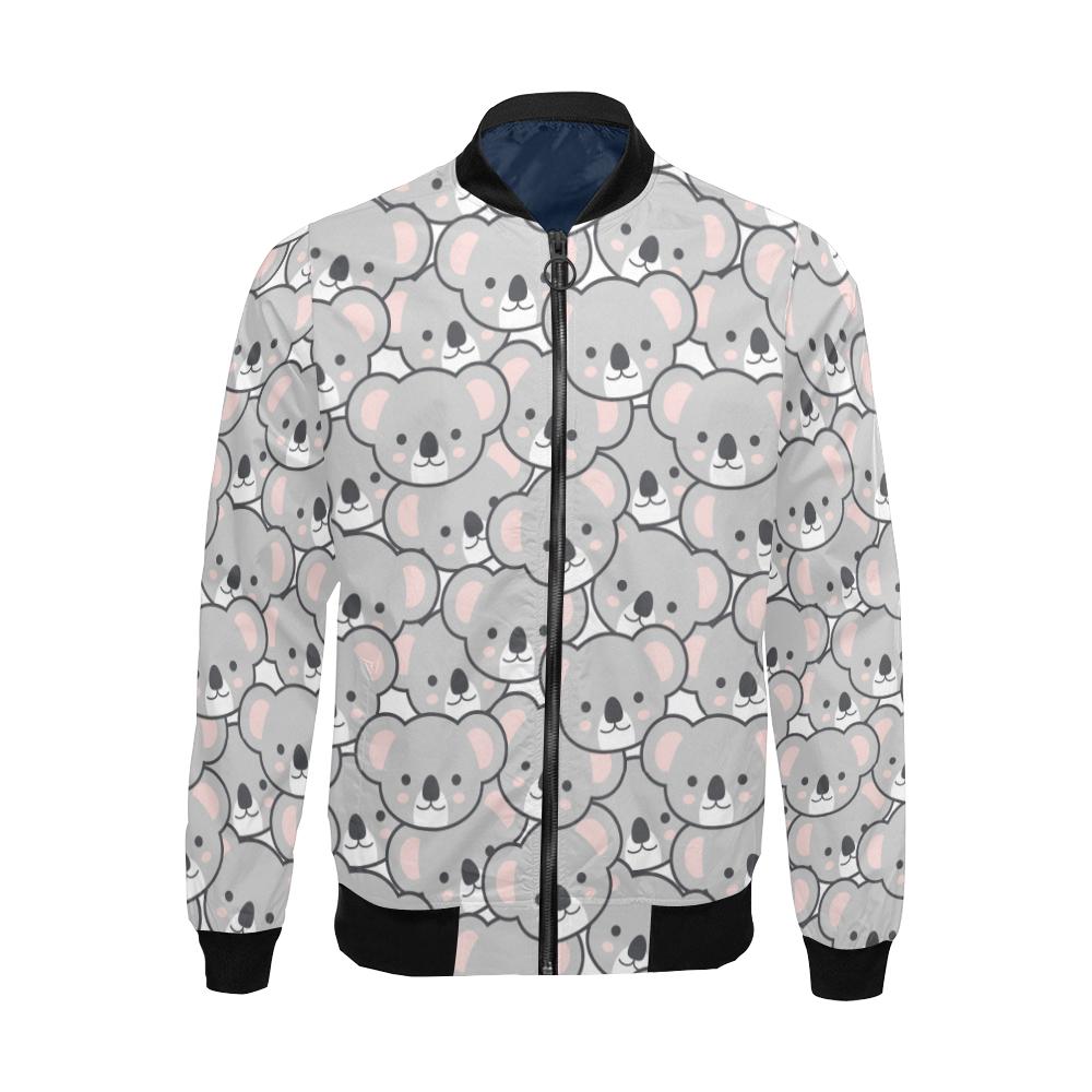 Koala Pattern Print Men's Bomber Jacket-grizzshop