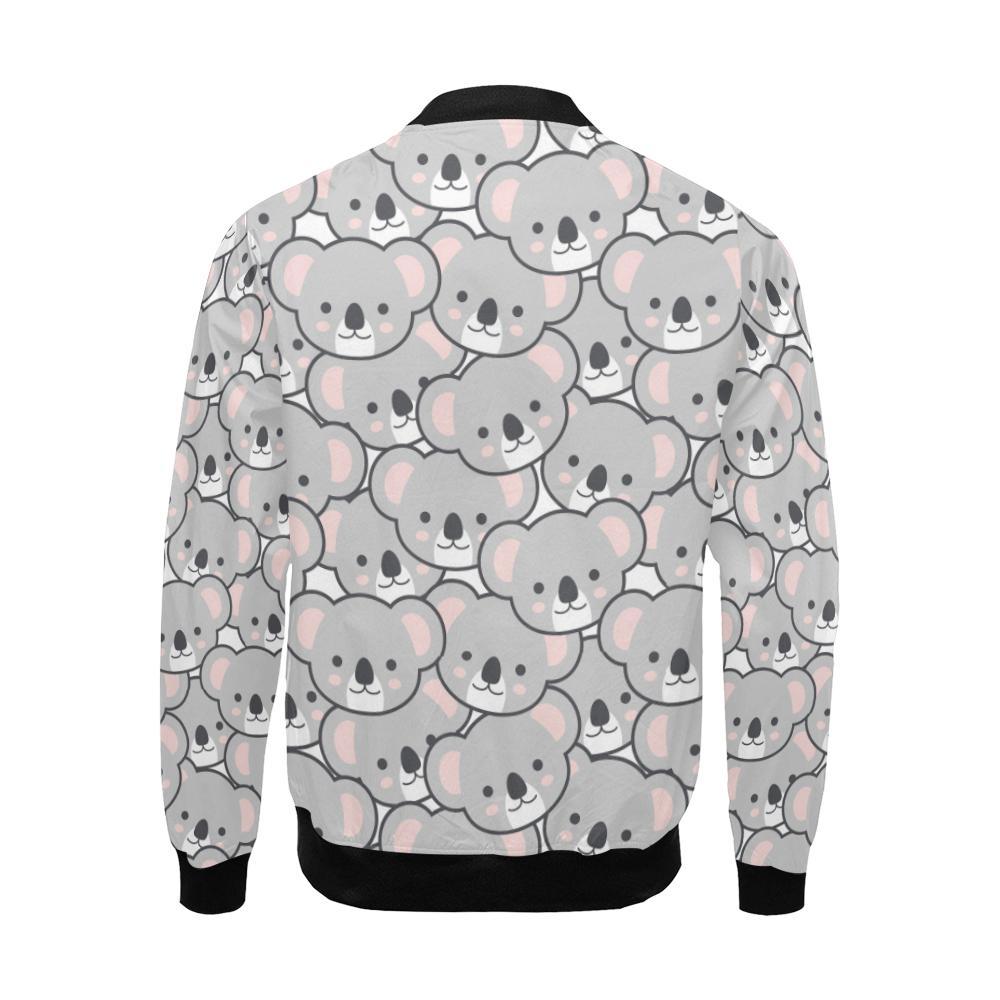 Koala Pattern Print Men's Bomber Jacket-grizzshop