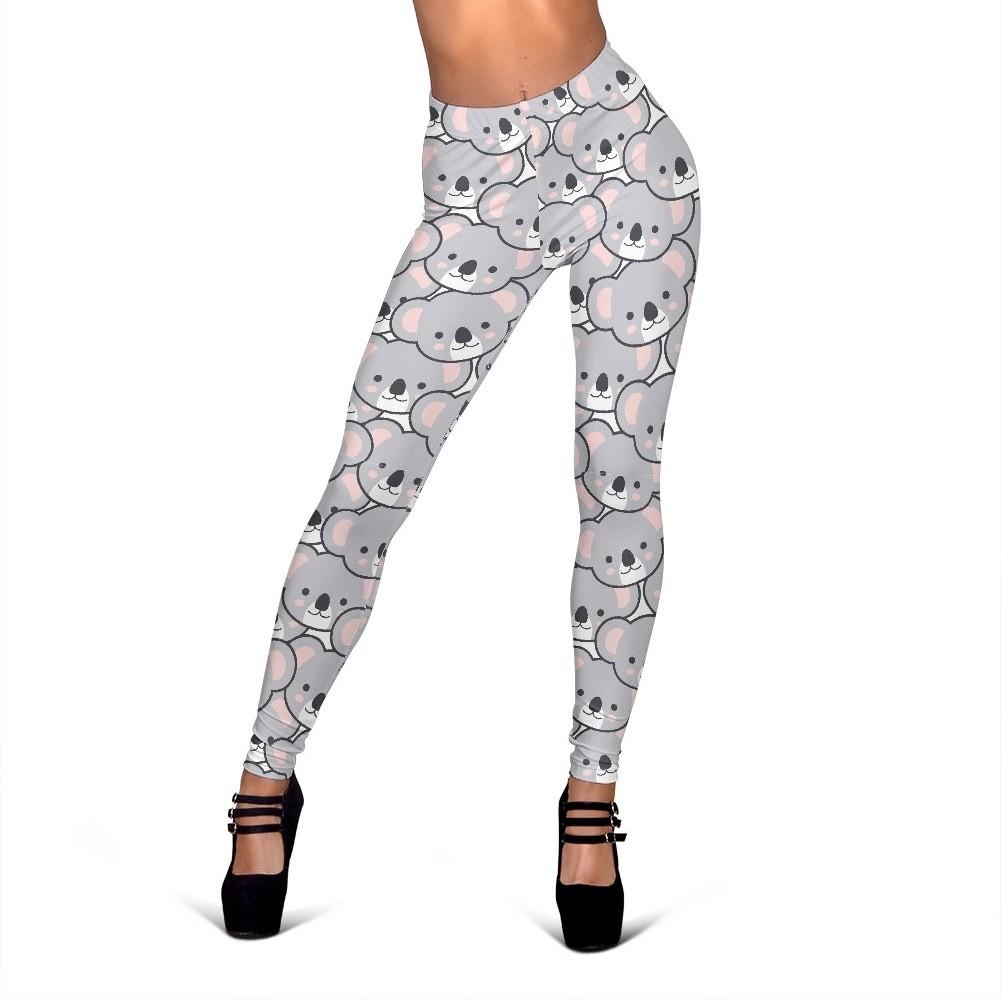 Koala Pattern Print Women Leggings-grizzshop