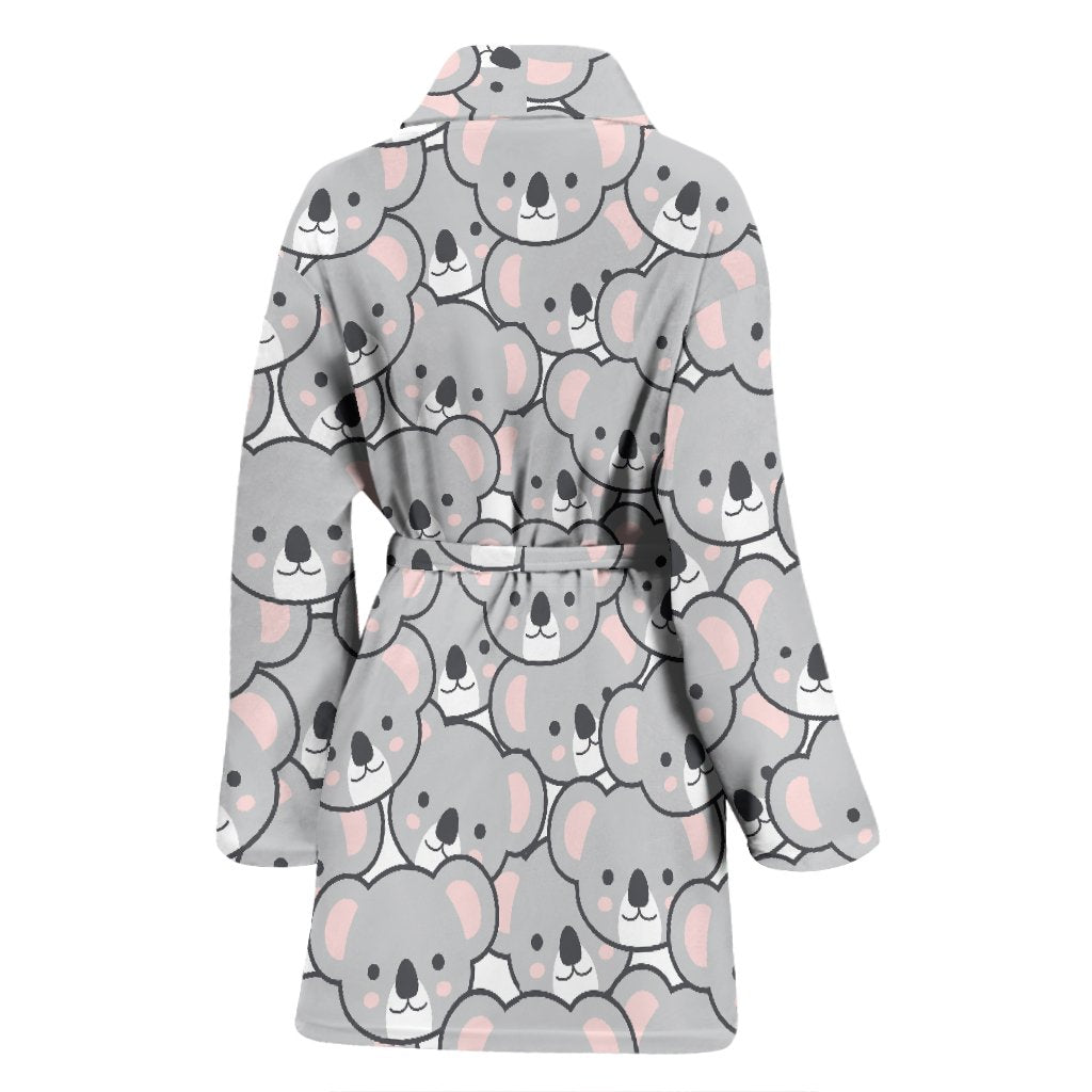 Koala Pattern Print Women Long Robe-grizzshop