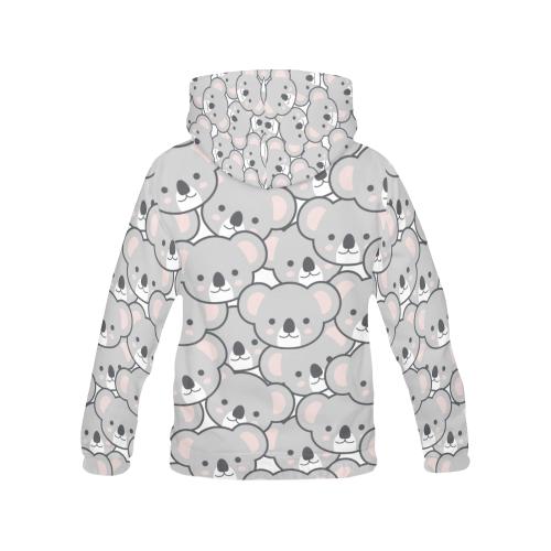 Koala Pattern Print Women Pullover Hoodie-grizzshop