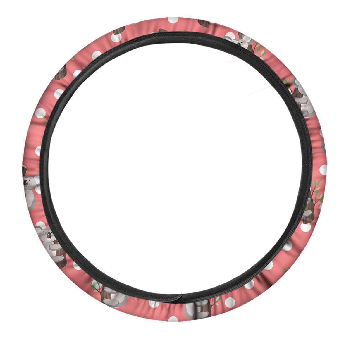 Koala Polka Dot Print Pattern Car Steering Wheel Cover-grizzshop