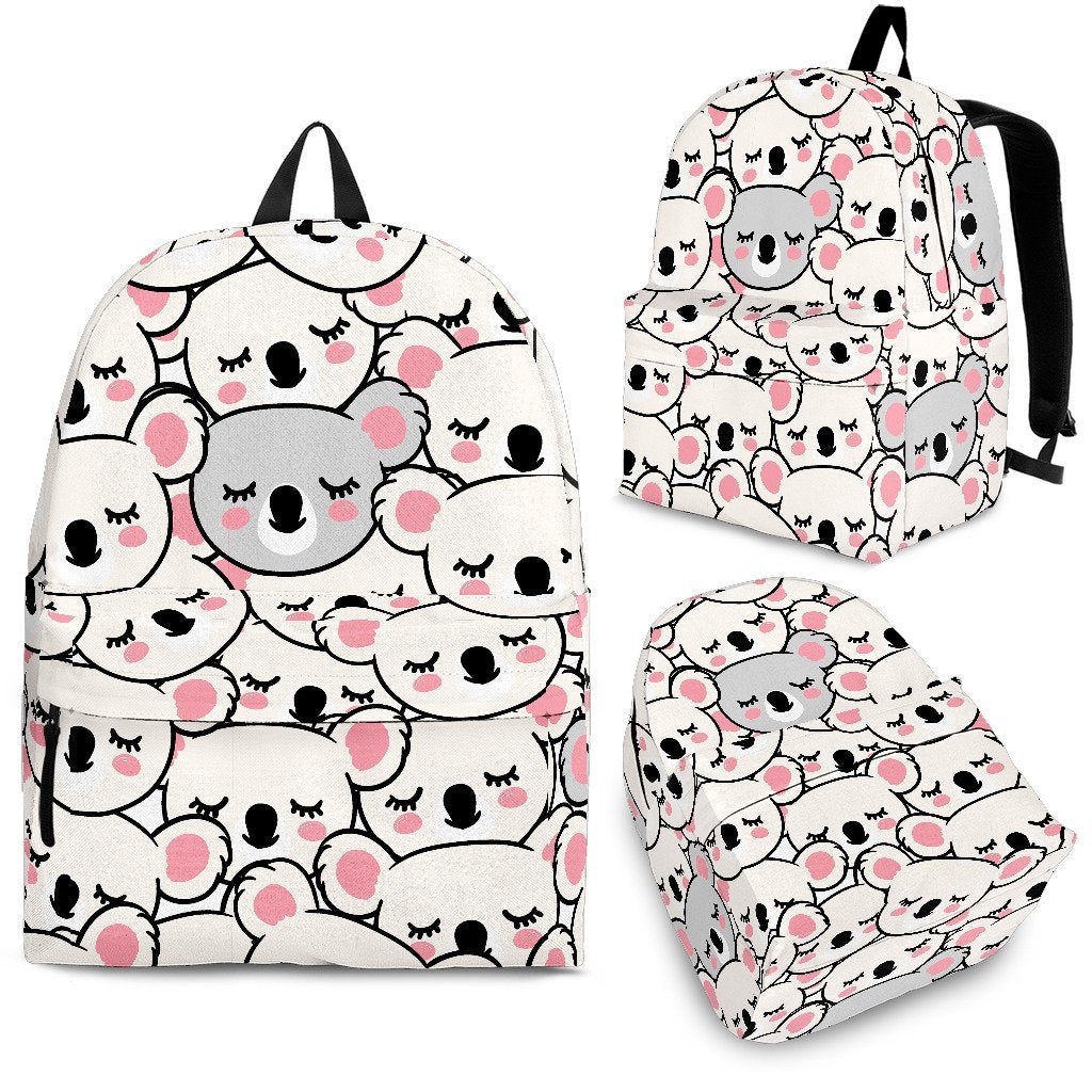 Koala Print Pattern Backpack-grizzshop