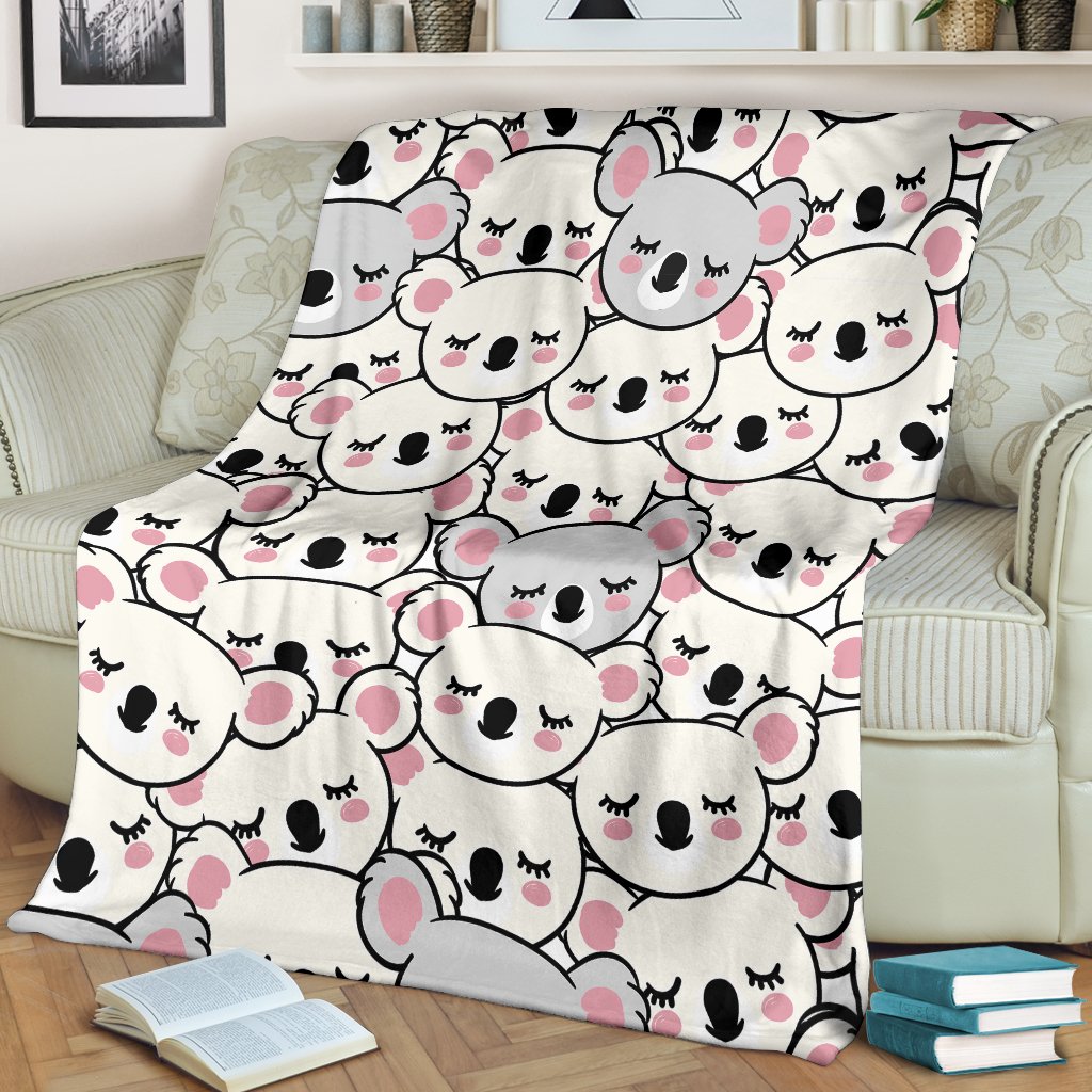 Koala Print Pattern Blanket-grizzshop