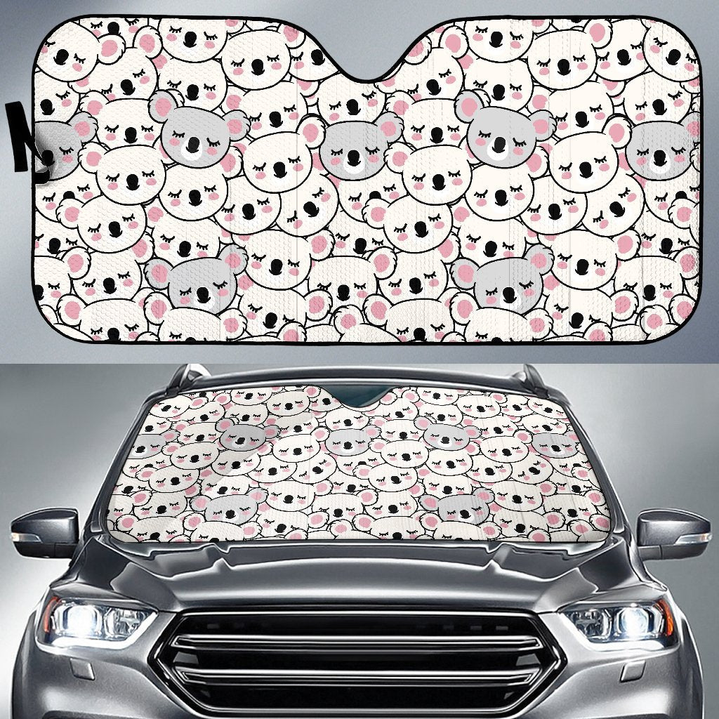 Koala Print Pattern Car Sun Shade-grizzshop