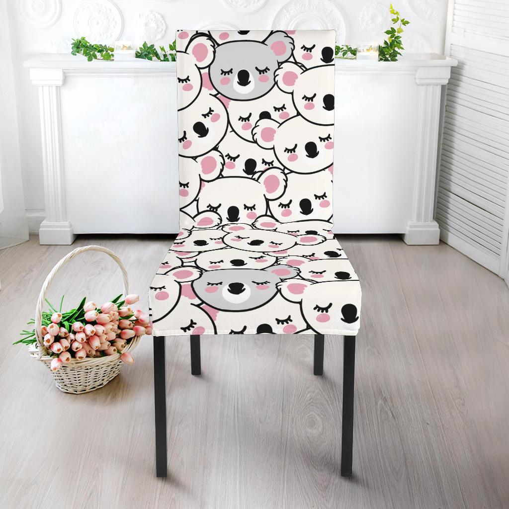 Koala Print Pattern Chair Cover-grizzshop