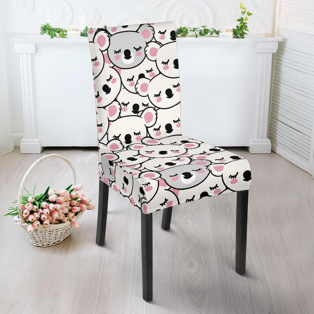 Koala Print Pattern Chair Cover-grizzshop