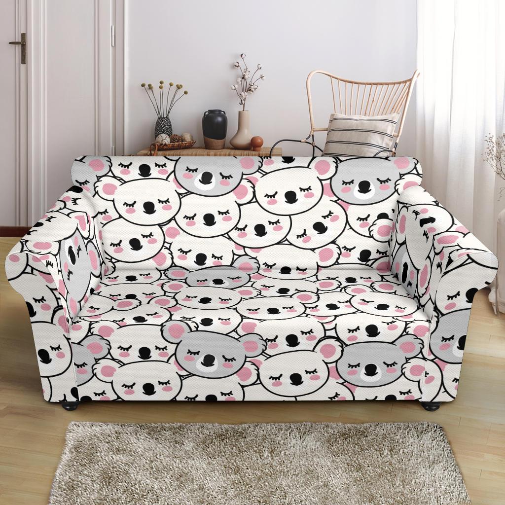 Koala Print Pattern Loveseat Cover-grizzshop