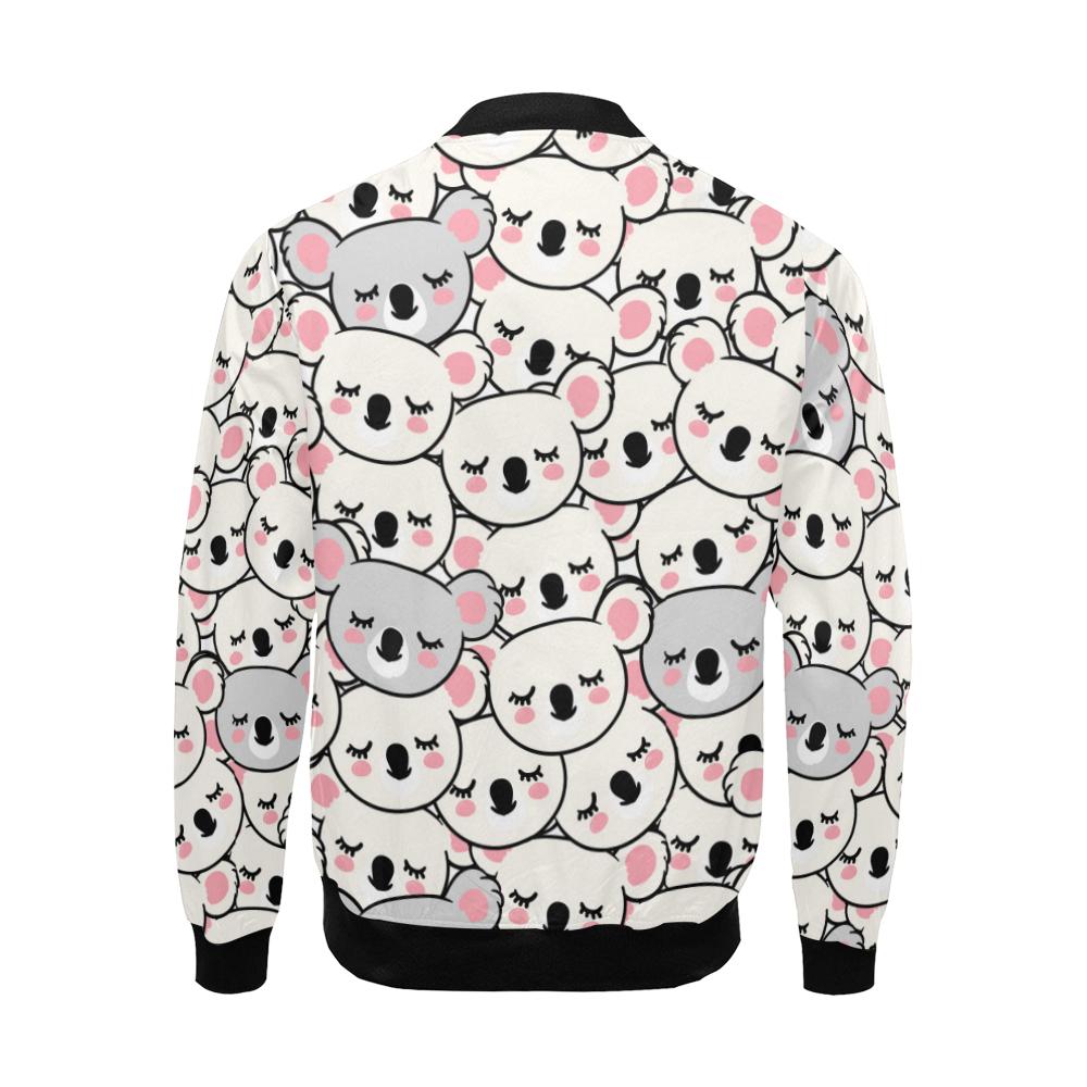 Koala Print Pattern Men's Bomber Jacket-grizzshop