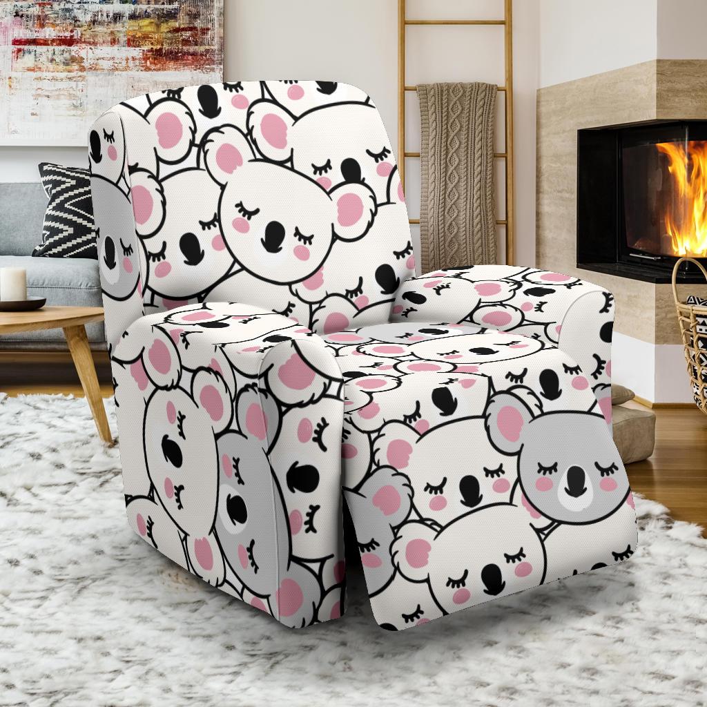 Koala Print Pattern Recliner Cover-grizzshop