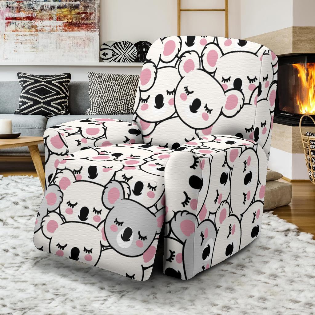 Koala Print Pattern Recliner Cover-grizzshop