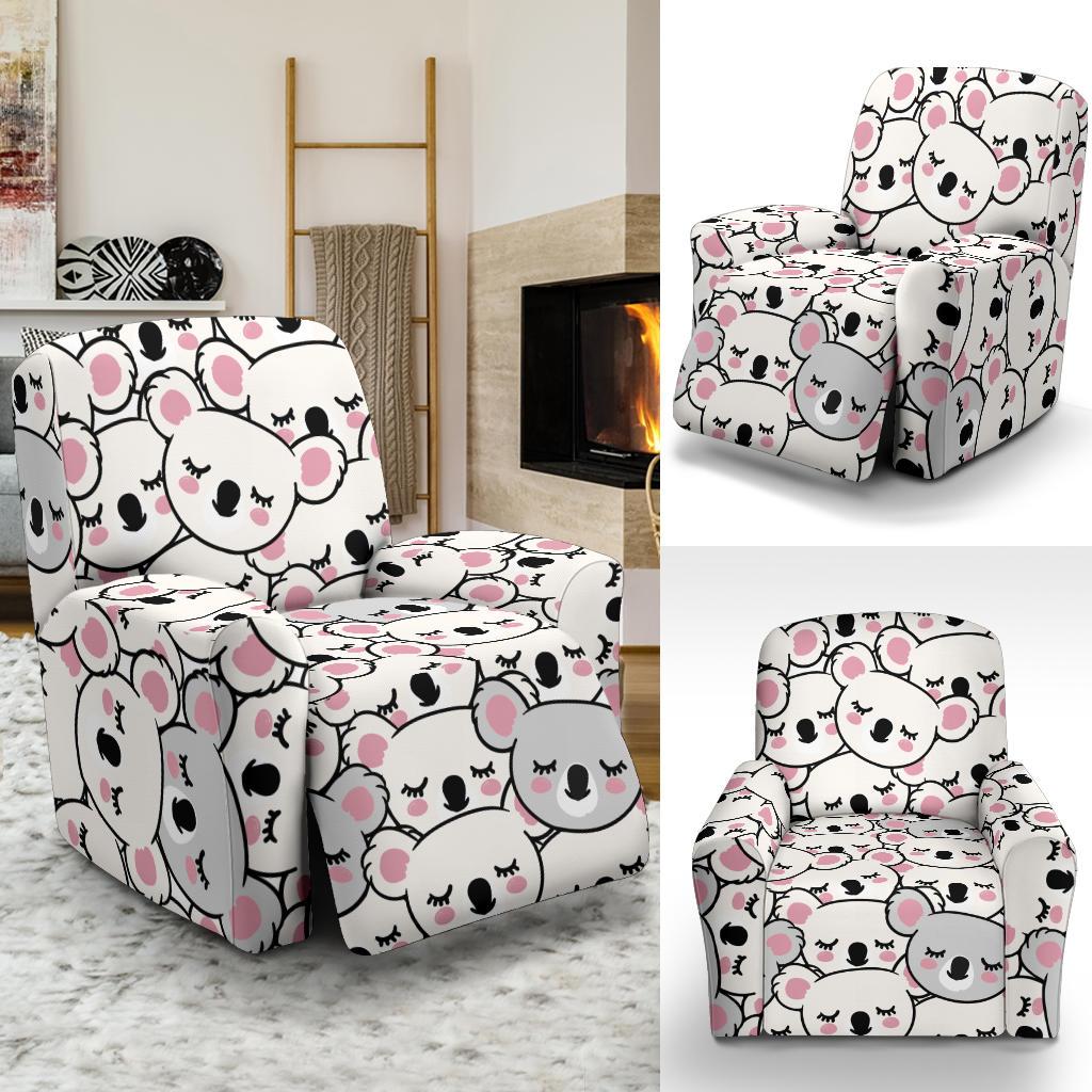 Koala Print Pattern Recliner Cover-grizzshop