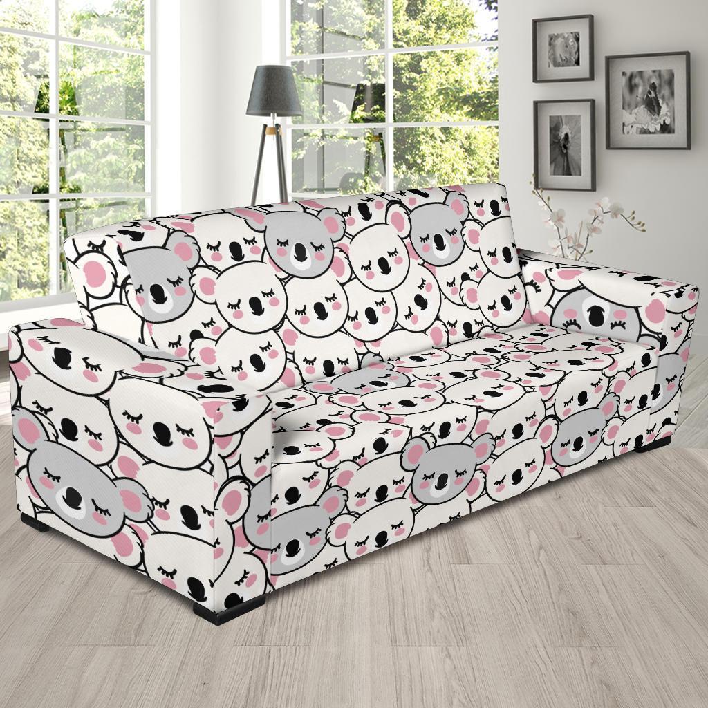 Koala Print Pattern Sofa Covers-grizzshop