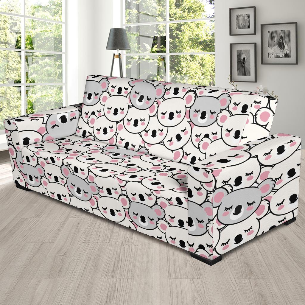 Koala Print Pattern Sofa Covers-grizzshop