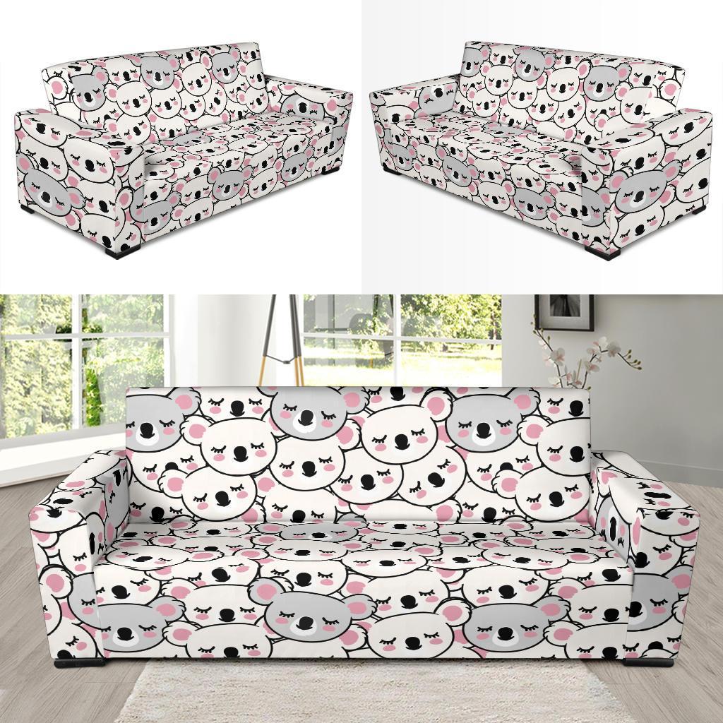 Koala Print Pattern Sofa Covers-grizzshop