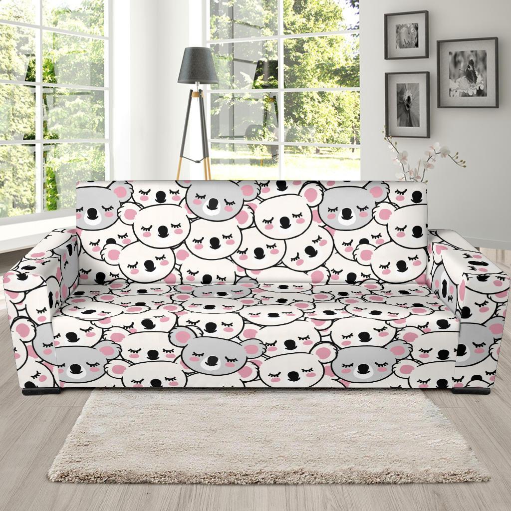 Koala Print Pattern Sofa Covers-grizzshop