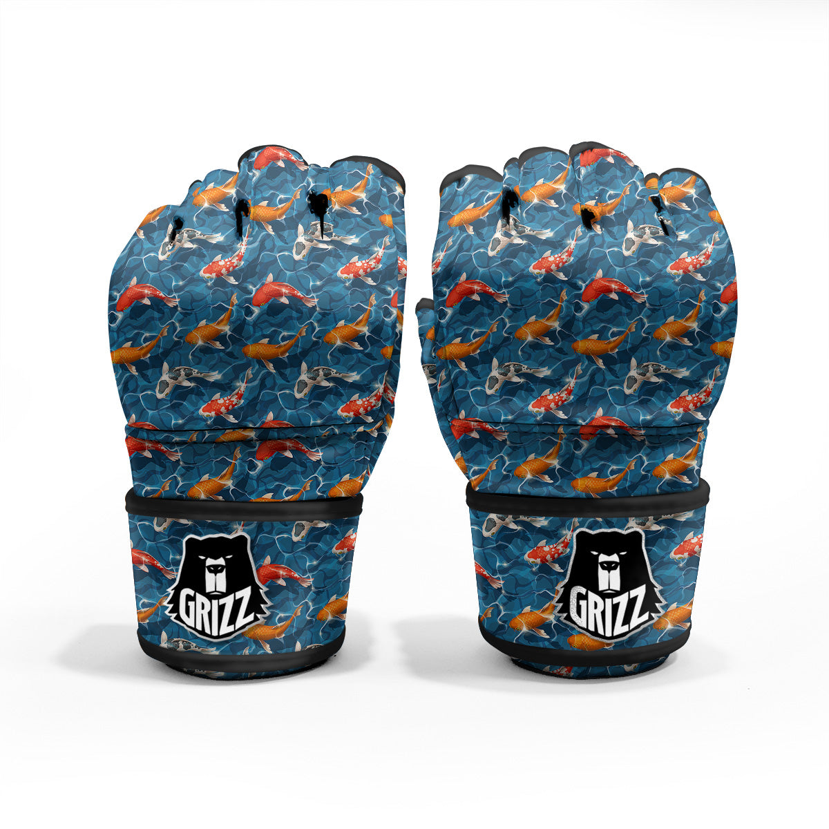 Koi Carps Print Pattern MMA Gloves-grizzshop
