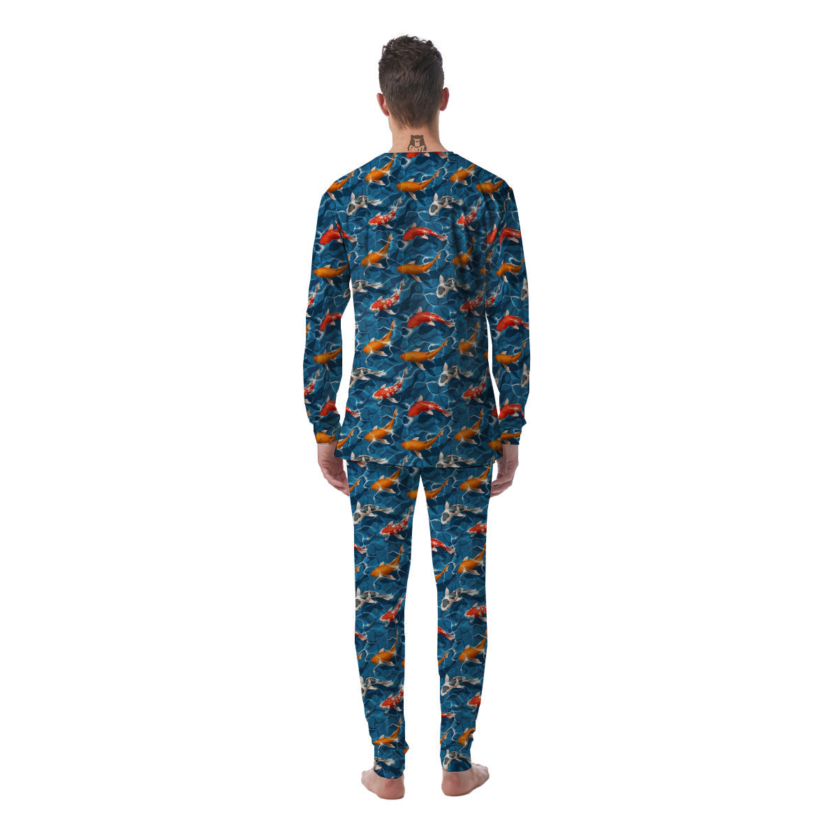 Koi Carps Print Pattern Men's Pajamas-grizzshop