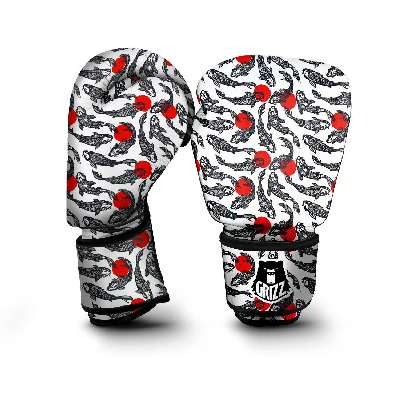 Koi Fish Carp Japanese Print Pattern Boxing Gloves-grizzshop