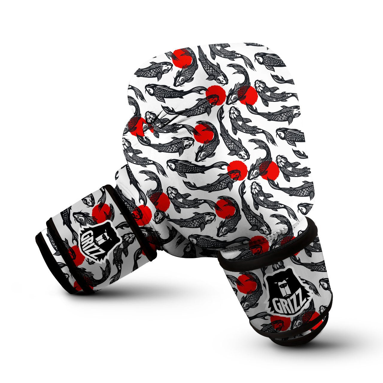 Koi Fish Carp Japanese Print Pattern Boxing Gloves-grizzshop