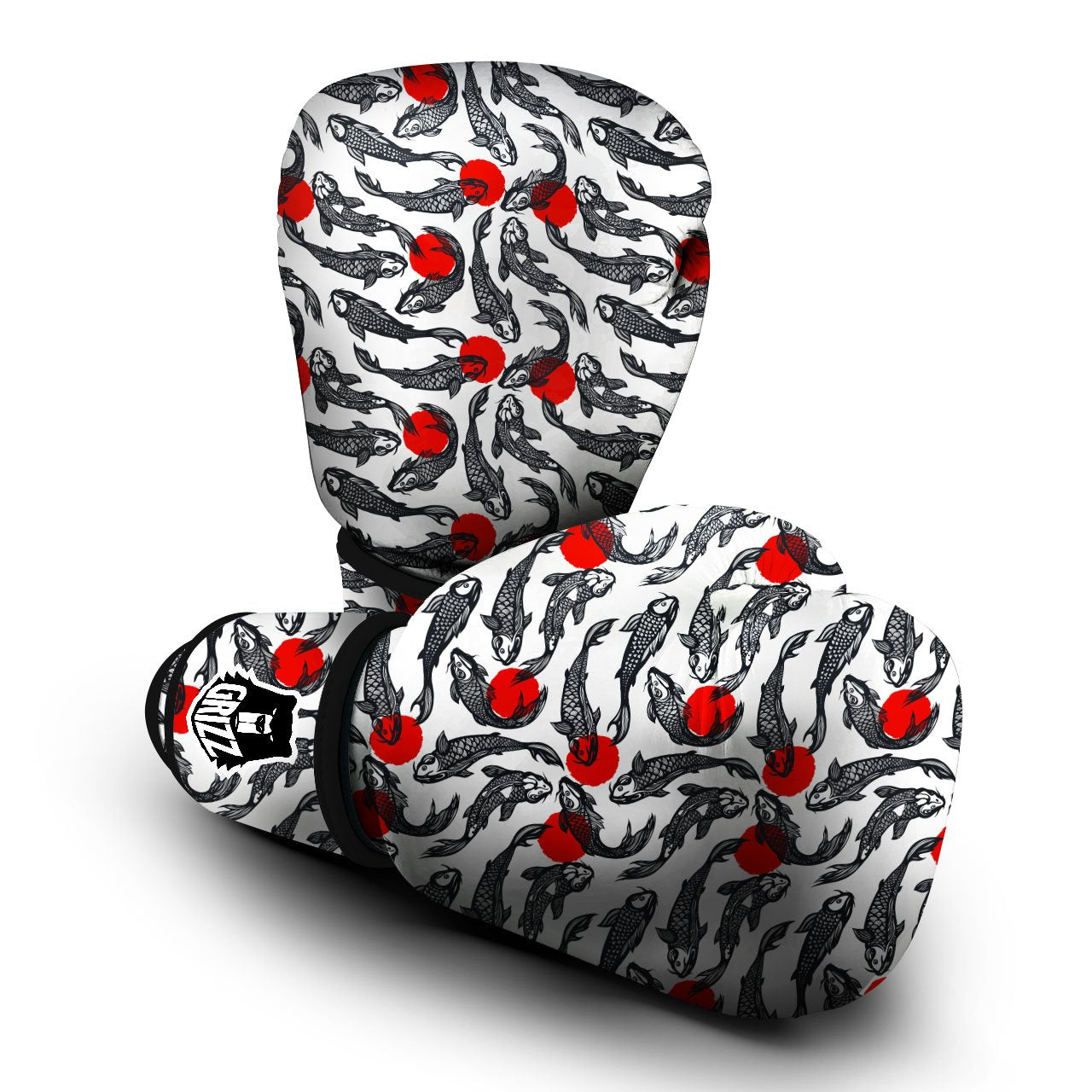 Koi Fish Carp Japanese Print Pattern Boxing Gloves-grizzshop