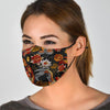 Koi Fish Crochet Lotus Pattern Print Face Mask-grizzshop