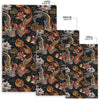 Koi Fish Crochet Lotus Pattern Print Floor Mat-grizzshop