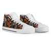 Koi Fish Crochet Lotus Pattern Print Men Women's High Top Shoes-grizzshop