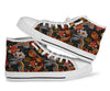 Koi Fish Crochet Lotus Pattern Print Men Women's High Top Shoes-grizzshop