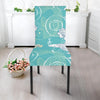 Koi Fish Lotus Pattern Print Chair Cover-grizzshop