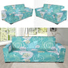 Koi Fish Lotus Pattern Print Sofa Covers-grizzshop