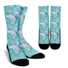 Koi Fish Lotus Pattern Print Unisex Crew Socks-grizzshop