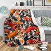 Koi Fish Pattern Print Blanket-grizzshop