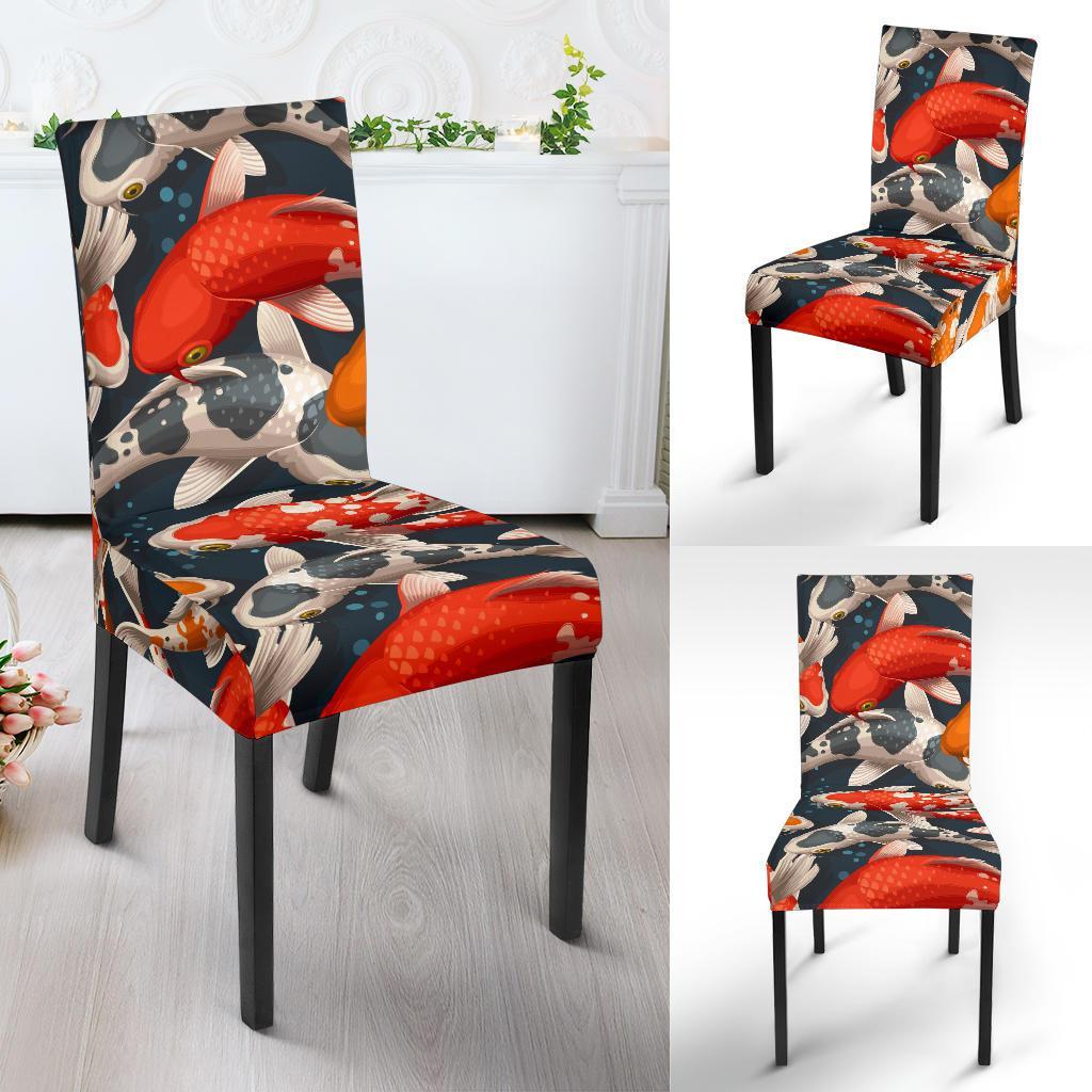 Koi Fish Pattern Print Chair Cover-grizzshop