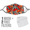 Koi Fish Pattern Print Face Mask-grizzshop