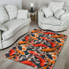 Koi Fish Pattern Print Floor Mat-grizzshop