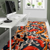 Koi Fish Pattern Print Floor Mat-grizzshop