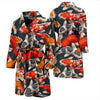 Koi Fish Pattern Print Men Long Robe-grizzshop