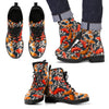 Koi Fish Pattern Print Men Women Leather Boots-grizzshop