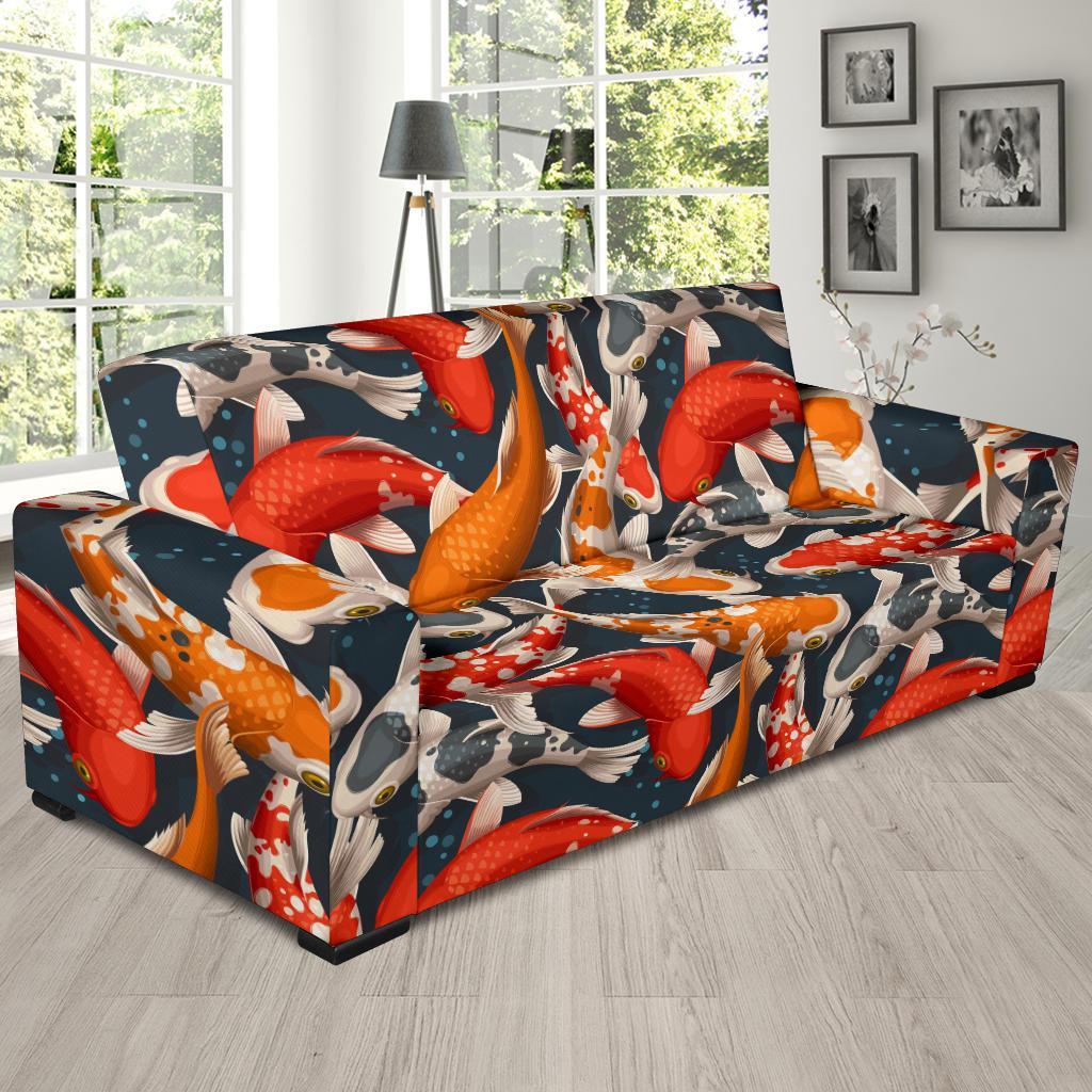 Koi Fish Pattern Print Sofa Covers-grizzshop