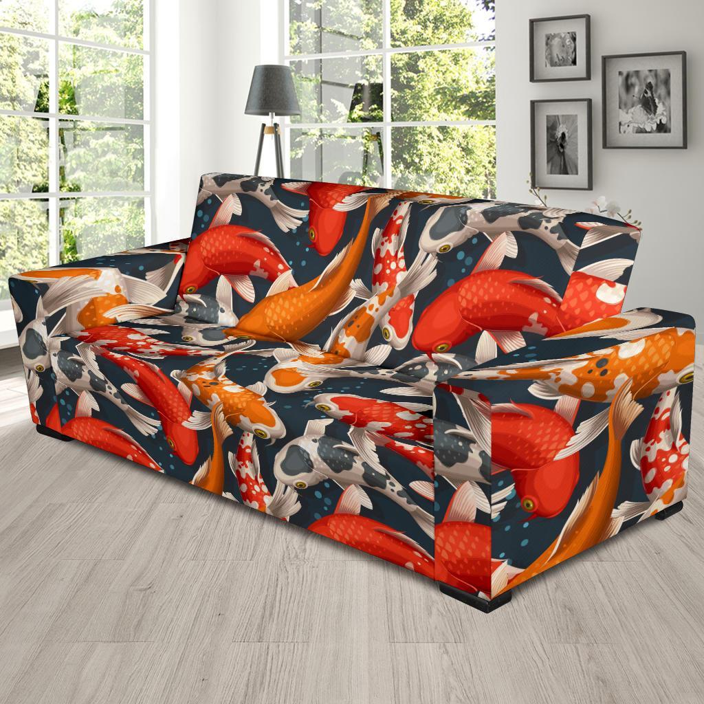 Koi Fish Pattern Print Sofa Covers-grizzshop