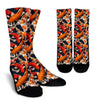 Koi Fish Pattern Print Unisex Crew Socks-grizzshop