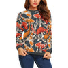 Koi Fish Pattern Print Women's Sweatshirt-grizzshop