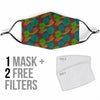 Koi Fish Print Pattern Face Mask-grizzshop