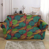 Koi Fish Print Pattern Loveseat Cover-grizzshop