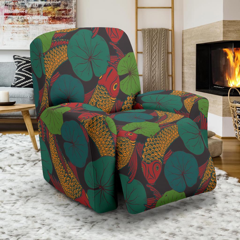 Koi Fish Print Pattern Recliner Cover-grizzshop