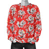 Krampus Christmas Print Pattern Women's Sweatshirt-grizzshop